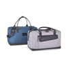 Branve MOTION Bag 2 versions: blue and light grey. Practical and stylish 600D cationic polyester travel bag with split leather with PU.